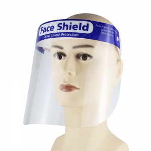 羅湖高透雙麵覆膜face shield防霧PET塑料隔離麵罩 定製全臉防護麵罩